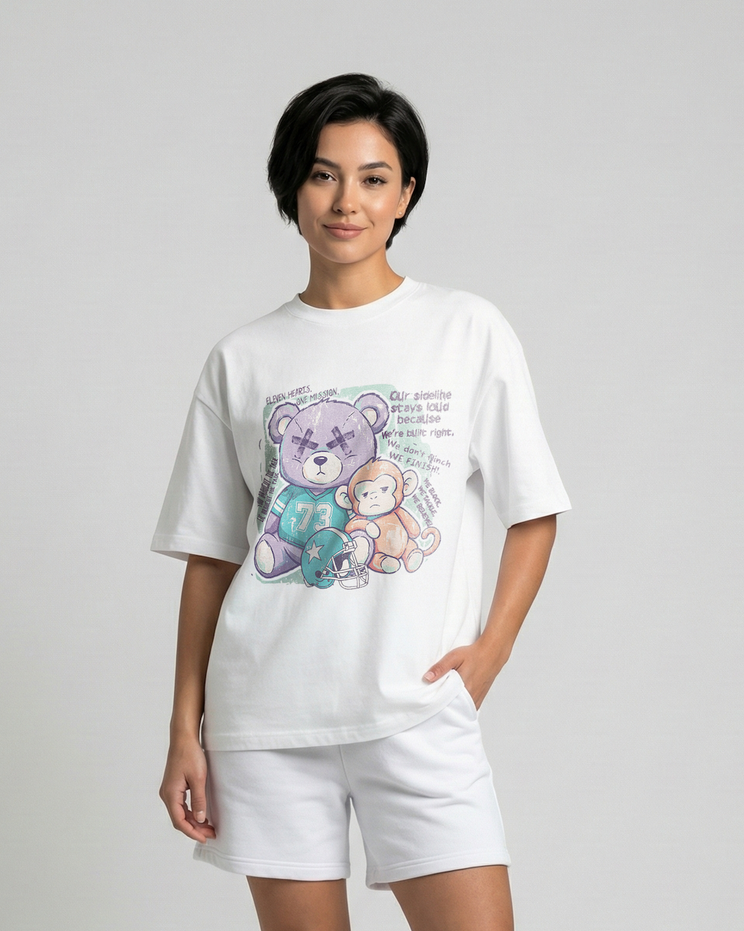 No Mercy Teddy Ballhog Oversized Tee