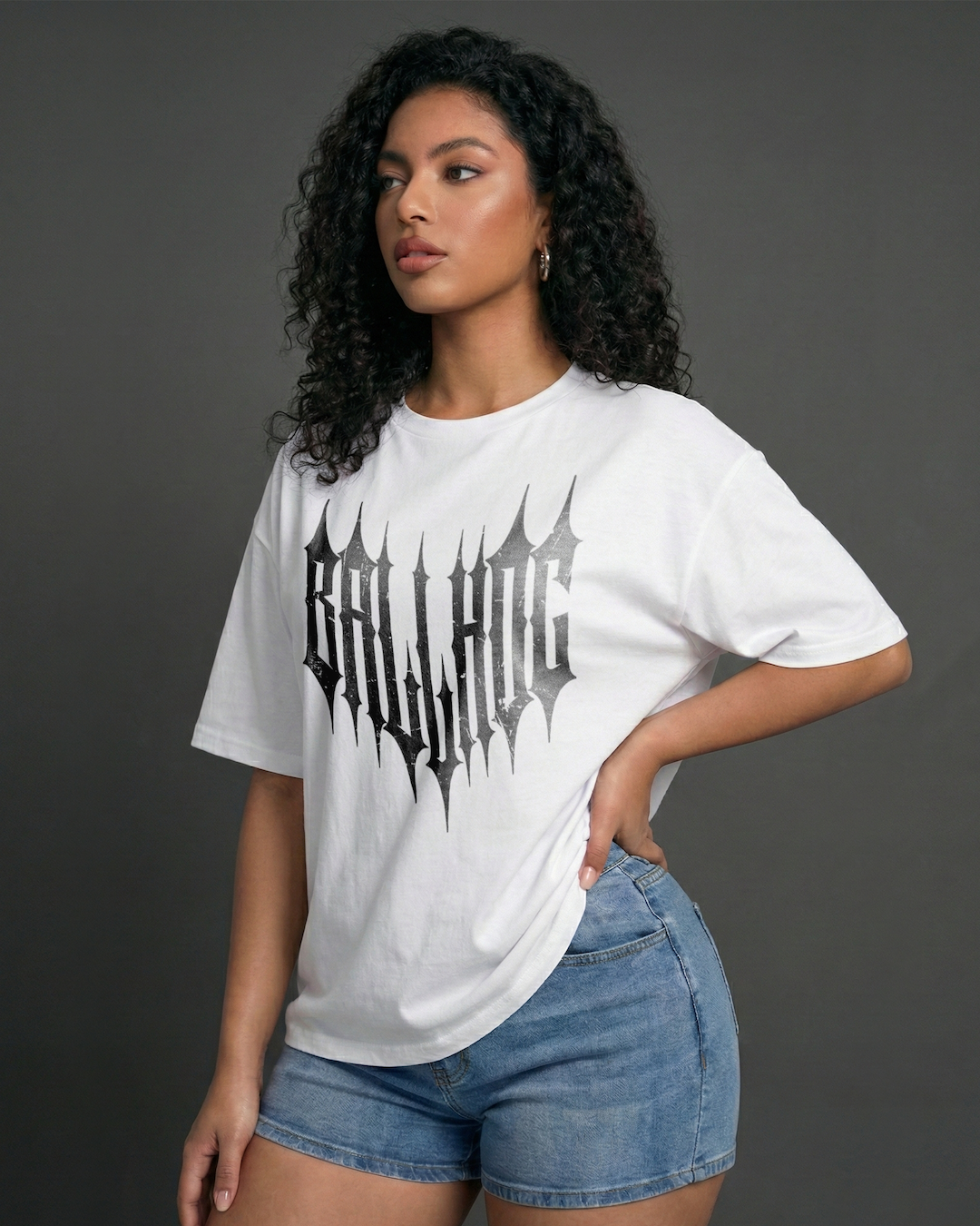 Gothic Statement Ballhog Oversized Tee