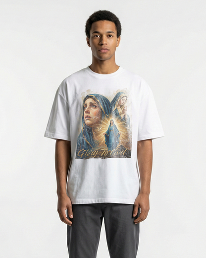 Holy Maria Sacred Light Ballhog Oversized Tee