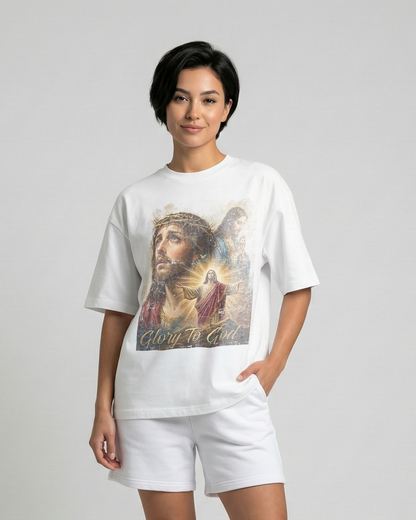 Jesus Glory To God Ballhog Oversized Tee