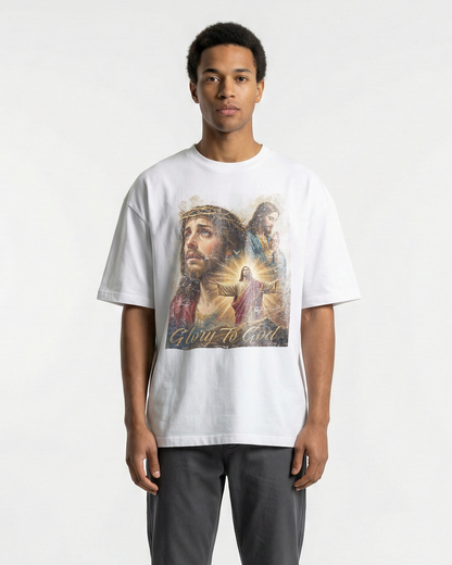 Jesus Glory To God Ballhog Oversized Tee
