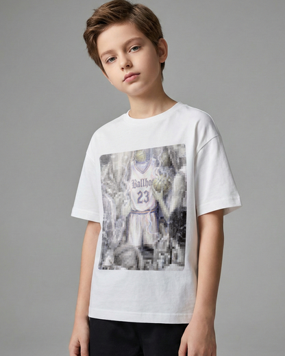 Court Grit Brushstroke Ballhog Youth Oversize Tee
